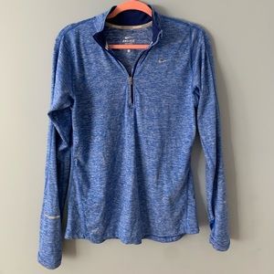 BLUE NIKE DRI FIT QUARTER ZIP